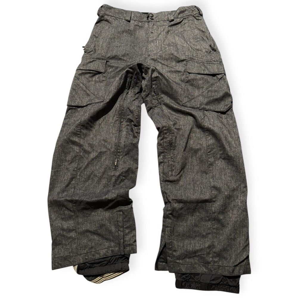 Obermeyer Pants Mens M Insulated Snow Ski Nylon Adjustable Waist Winter Herring